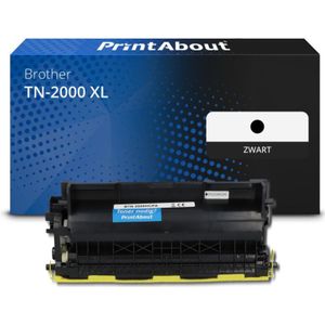 PrintAbout huismerk Toner TN-2000 XL Zwart Extra hoge capaciteit Geschikt voor Brother