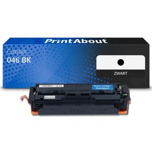 PrintAbout huismerk Toner 046 BK Zwart Geschikt voor Canon