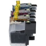 PrintAbout huismerk Inktcartridge LC-129XLVALBP 4-kleuren Multipack Hoge capaciteit Geschikt voor Brother