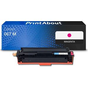 PrintAbout huismerk Toner 067 M Magenta Geschikt voor Canon