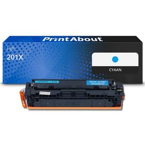 PrintAbout huismerk Toner 201X (CF401X) Cyaan Hoge capaciteit Geschikt voor HP