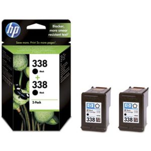 HP 338 inktcartridge 2 stuk(s) Origineel Hoog (XL) rendement Zwart