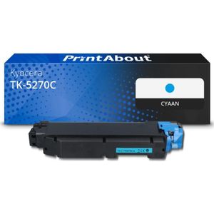 PrintAbout huismerk Toner TK-5270C Cyaan Geschikt voor Kyocera