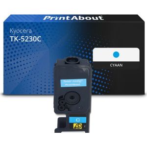 PrintAbout huismerk Toner TK-5230C Cyaan Geschikt voor Kyocera