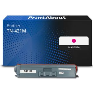 PrintAbout huismerk Toner TN-421M Magenta Geschikt voor Brother
