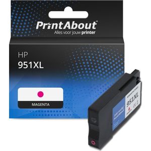 PrintAbout huismerk Inktcartridge 951XL (CN047AE) Magenta Hoge capaciteit Geschikt voor HP