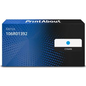 PrintAbout huismerk Toner 106R01392 Cyaan Geschikt voor Xerox