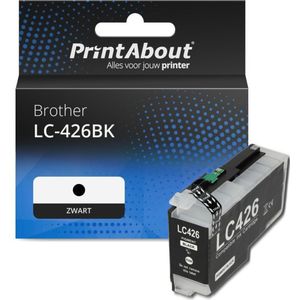 PrintAbout huismerk Inktcartridge LC-426BK Zwart Geschikt voor Brother