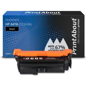 PrintAbout huismerk Toner 647A (CE260A) Zwart Geschikt voor HP