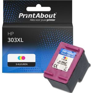 PrintAbout huismerk Inktcartridge 303XL (T6N03AE) 3-kleuren Geschikt voor HP