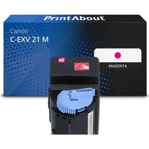 PrintAbout huismerk Toner C-EXV 21 M Magenta Geschikt voor Canon
