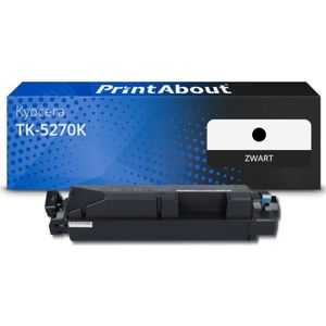PrintAbout huismerk Toner TK-5270K Zwart Geschikt voor Kyocera