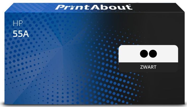 PrintAbout huismerk Toner 55A (CE255AD) Zwart Multipack Geschikt voor HP