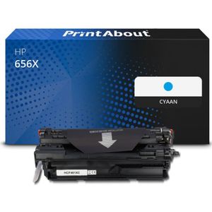 PrintAbout huismerk Toner 656X (CF461X) Cyaan Hoge capaciteit Geschikt voor HP