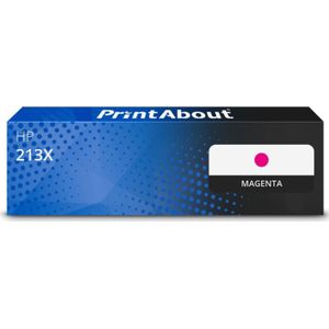 PrintAbout - Toner 213X - Magenta - Hoge Capaciteit Geschikt Voor HP