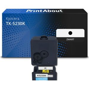 PrintAbout huismerk Toner TK-5230K Zwart Geschikt voor Kyocera
