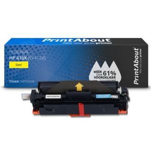 PrintAbout  Toner 410X (CF412X) Geel Hoge capaciteit geschikt voor HP