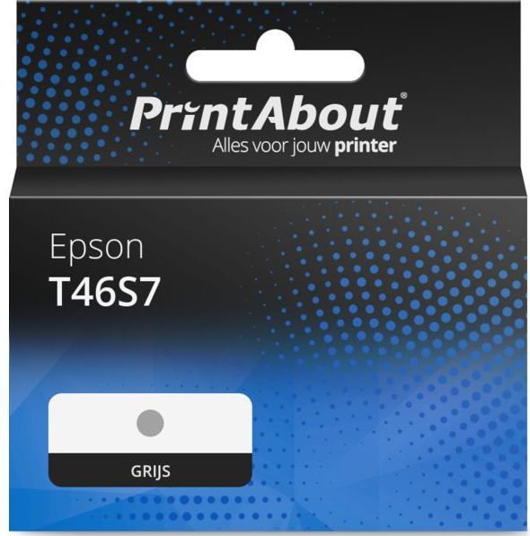 PrintAbout huismerk Inktcartridge T46S7 Grijs Geschikt voor Epson