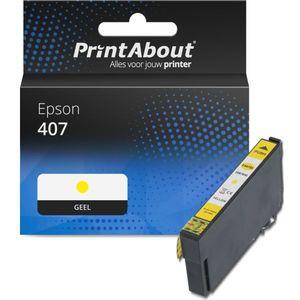 PrintAbout - 407 - Inktcartridge - Geel - Geschikt voor Epson