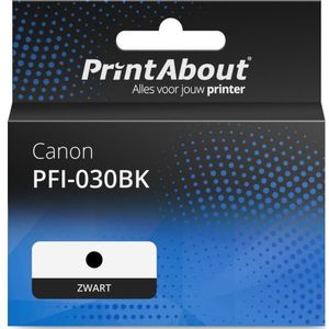 PrintAbout huismerk Inktcartridge PFI-030BK Zwart Geschikt voor Canon