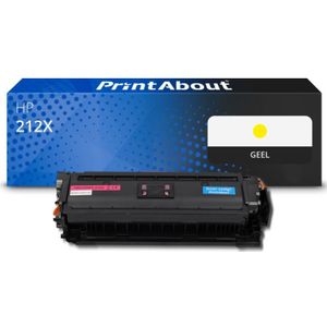 PrintAbout huismerk Toner 212X (W2122X) Geel Hoge capaciteit Geschikt voor HP