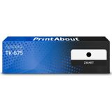 PrintAbout huismerk Toner TK-675 Zwart Geschikt voor Kyocera