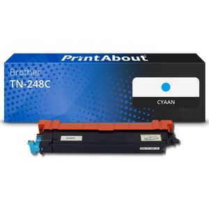 PrintAbout huismerk Toner TN-248C Cyaan Geschikt voor Brother