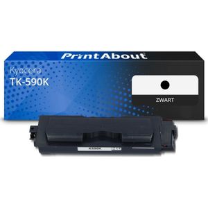 PrintAbout huismerk Toner TK-590K Zwart Geschikt voor Kyocera