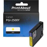 PrintAbout huismerk Inktcartridge PGI-2500Y Geel Geschikt voor Canon