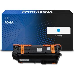 PrintAbout huismerk Toner 654A (CF331A) Cyaan Geschikt voor HP