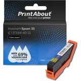 PrintAbout huismerk Inktcartridge 33 (C13T33414012) Foto-zwart Geschikt voor Epson