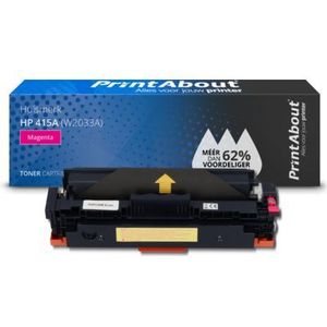 PrintAbout  Toner 415A (W2033A) Magenta geschikt voor HP
