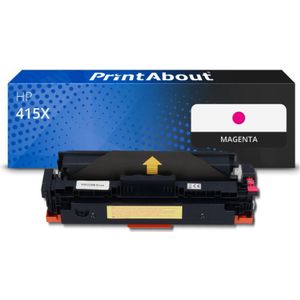 PrintAbout huismerk Toner 415X (W2033X) Magenta Hoge capaciteit Geschikt voor HP