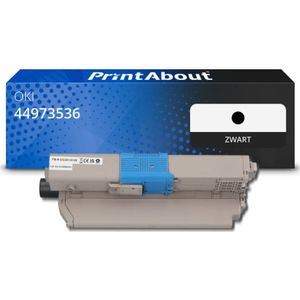 PrintAbout huismerk Toner 44973536 Zwart Geschikt voor OKI