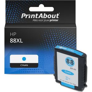 PrintAbout huismerk Inktcartridge 88XL (C9391AE) Cyaan Hoge capaciteit Geschikt voor HP