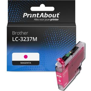 PrintAbout - LC-3237M - Inktcartridge - Magenta - Geschikt voor Brother