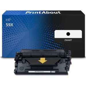 PrintAbout huismerk Toner 59X (CF259X) Zwart Hoge capaciteit Geschikt voor HP