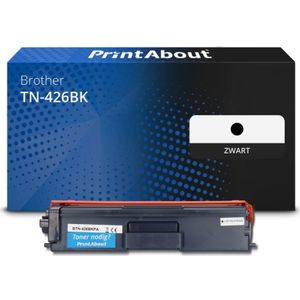 PrintAbout huismerk Toner TN-426BK Zwart Extra hoge capaciteit Geschikt voor Brother