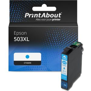 PrintAbout huismerk Inktcartridge 503XL (C13T09R24010) Cyaan Hoge capaciteit Geschikt voor Epson
