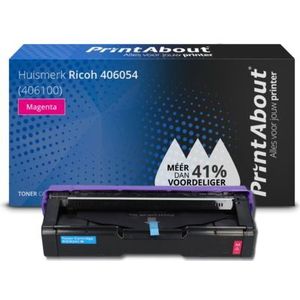 PrintAbout  Toner 406054 (406100) Magenta geschikt voor Ricoh