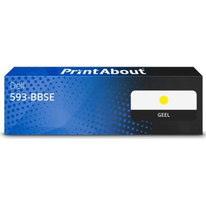 PrintAbout huismerk Toner 593-BBSE (0CX53) Geel Hoge capaciteit Geschikt voor Dell