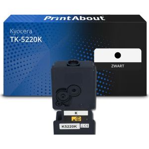 PrintAbout huismerk Toner TK-5220K Zwart Geschikt voor Kyocera