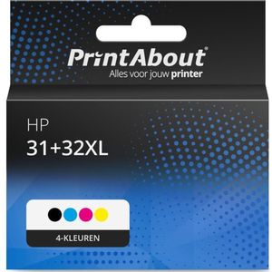 PrintAbout huismerk Inktcartridge 31+32XL (1VU24/26/27/28AE) 4-kleuren Multipack Geschikt voor HP