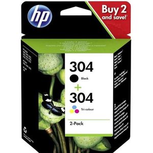 HP 304 2-pack Black/Tri-color Original Ink Cartridges inktcartridge 2 stuk(s) Origineel Normaal rendement Zwart, Cyaan, Magenta, Geel