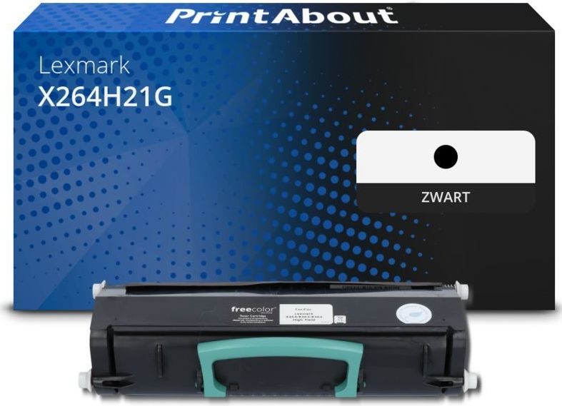 PrintAbout huismerk Toner X264H21G Zwart Hoge capaciteit Geschikt voor Lexmark