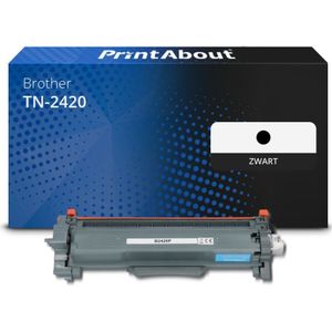 PrintAbout huismerk Toner TN-2420 Zwart Hoge capaciteit Geschikt voor Brother