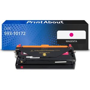 PrintAbout huismerk Toner 593-10172 (RF013) Magenta Geschikt voor Dell