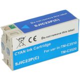 PrintAbout - Inktcartridge SJIC22P(C) - Cyaan - Geschikt voor Epson