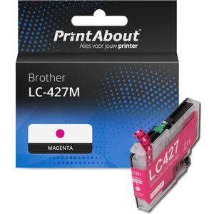 PrintAbout huismerk Inktcartridge LC-427M Magenta Geschikt voor Brother