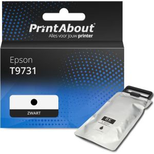 PrintAbout huismerk Inktcartridge T9731 Zwart Hoge capaciteit Geschikt voor Epson